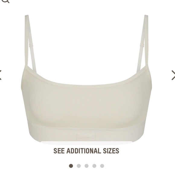 SKIMS Other - SKIMS COTTON RIB SCOOP BRALETTE | BONE